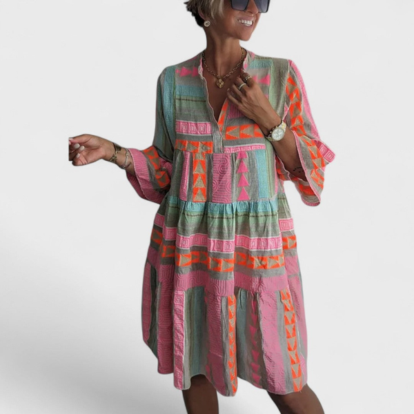 JULIANE | Sukienka w stylu boho z falbanami