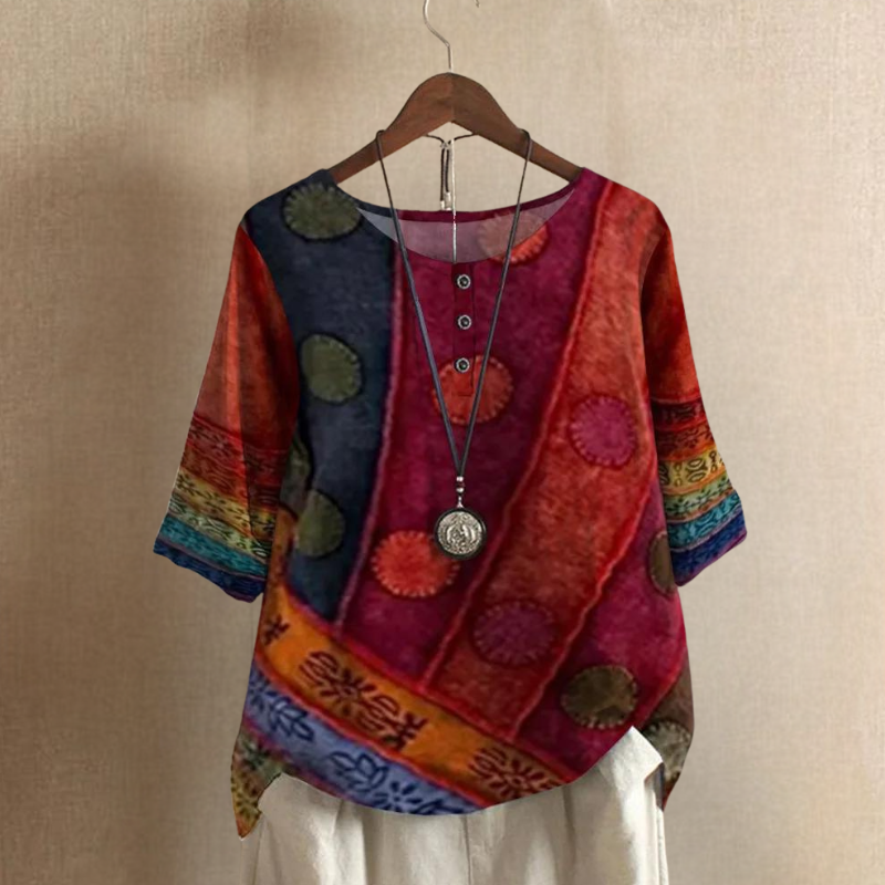 FLORIANA | Patchworkowy top w stylu boho