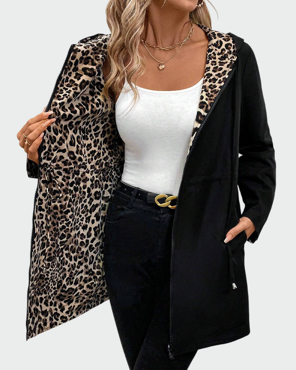 Tavessa Elena – Casaco Reversível Estampado Leopardo