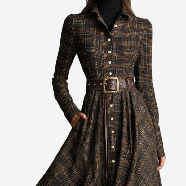 SARA | Klasyczna Sukienka Maxi w Stylu Vintage