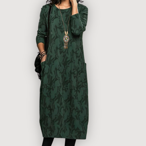 MARENNE | Luźna Sukienka z Kieszeniami