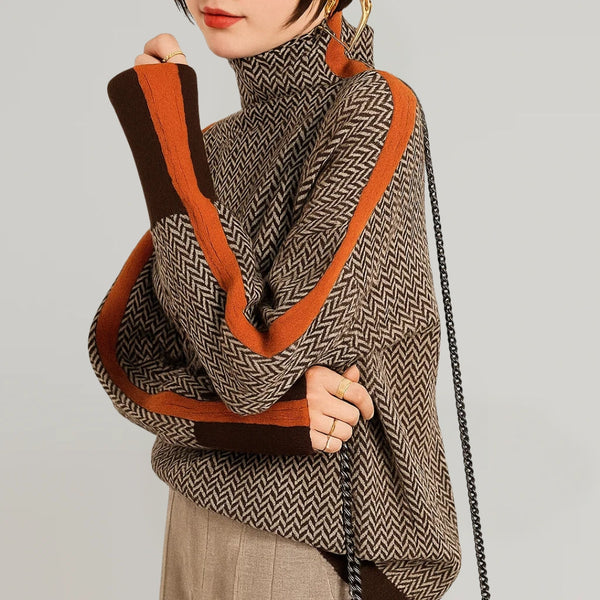 LIVIA | Sweter z wysokim kołnierzem