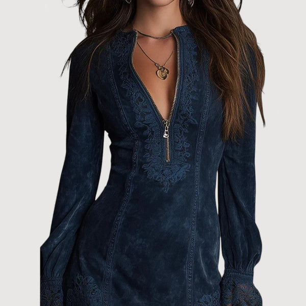 IZALIA | Mini Sukienka na Zamek