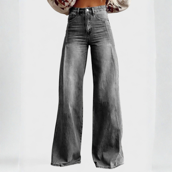 Tavessa Avery – Calças Perna Larga Casual Elegante