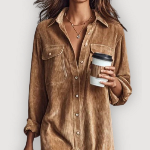 SAVINA | Elegancka Sukienka Sztruksowa