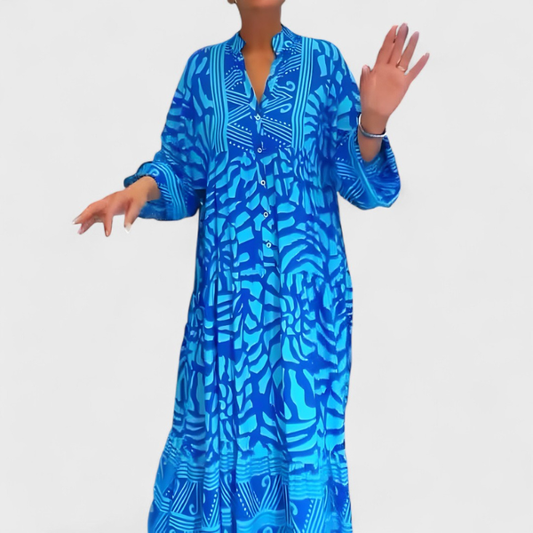 AVA | Sukienka z Artystycznym Wzorem