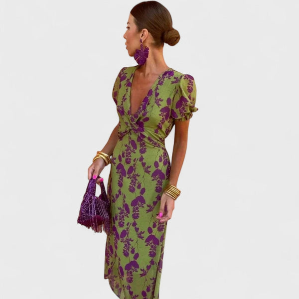 WALENTYNKA | Sukienka w Kwiatowy Wzór 