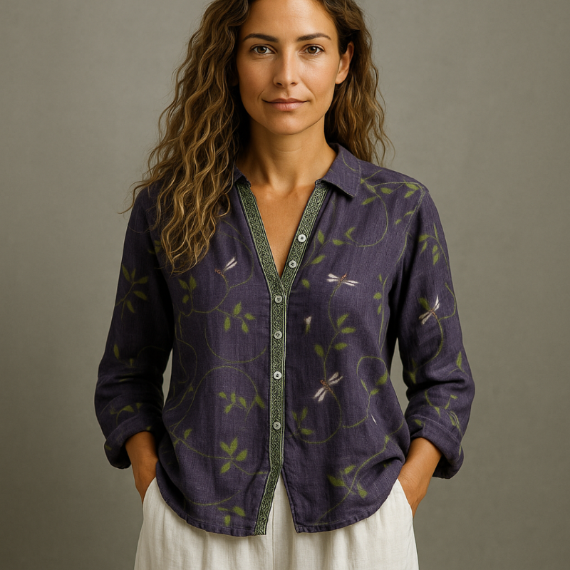 LARISSA |  Elegancka Bluzka z Wzorem