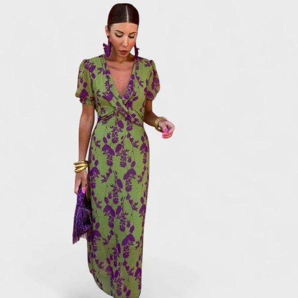 WALENTYNKA | Sukienka w Kwiatowy Wzór 