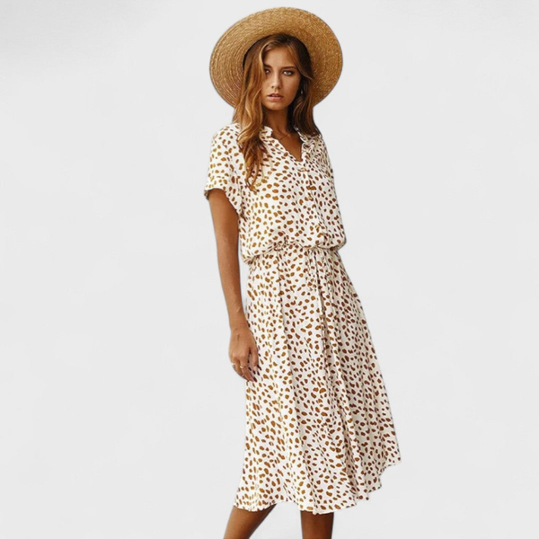 MADELINA | Elegancka Letnia Sukienka Wielokolorowa