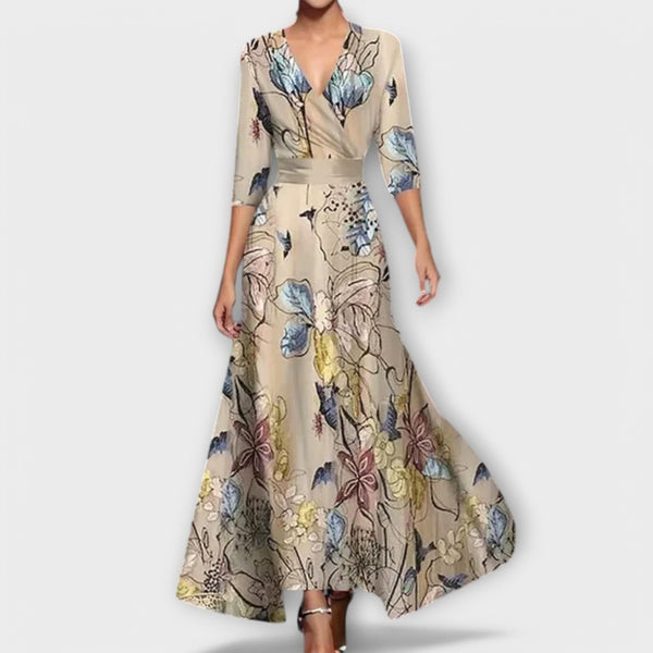 ALMA | Elegancka Sukienka Damska z Rękawem 