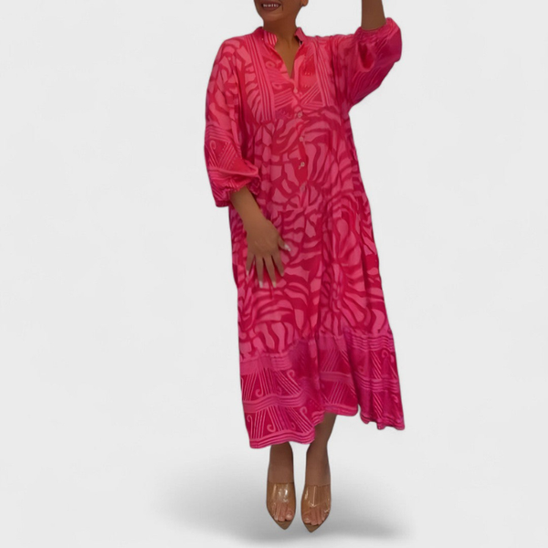 AVA | Sukienka z Artystycznym Wzorem