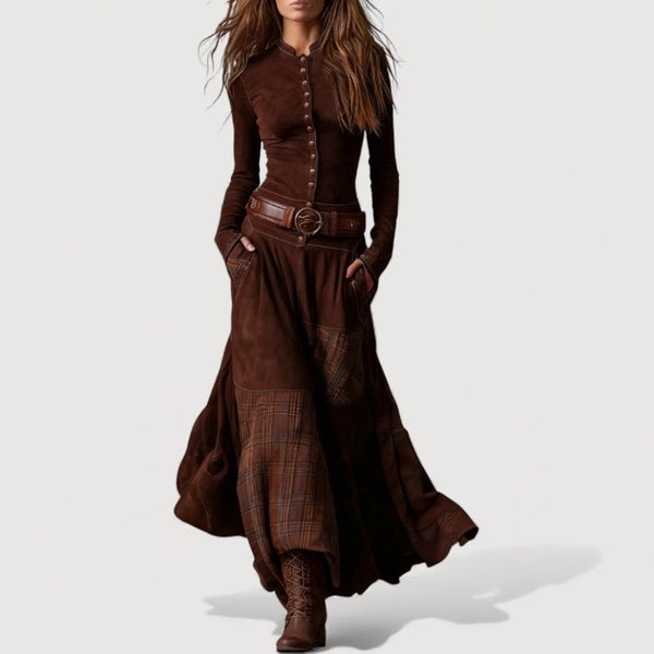 AYLA | Strukturalna Sukienka z Guzikami