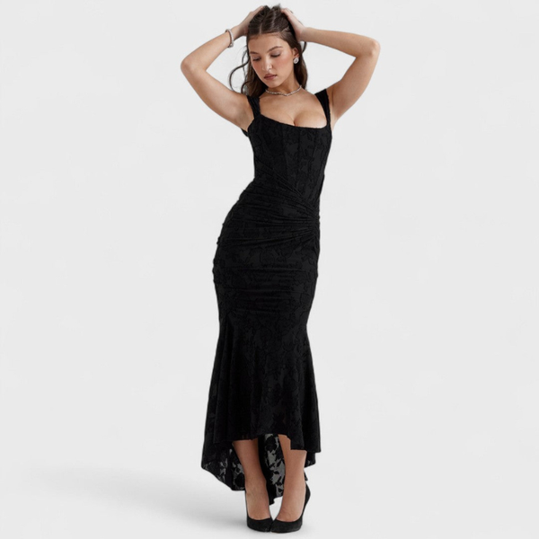 KARYZJA | Długa Niebieska Sukienka 