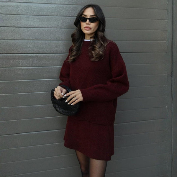 ANNA | Minimalistyczny zestaw dzianinowy