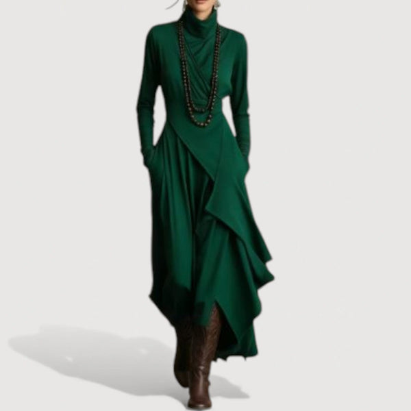 SALLIE | Drapowana Sukienka Maxi