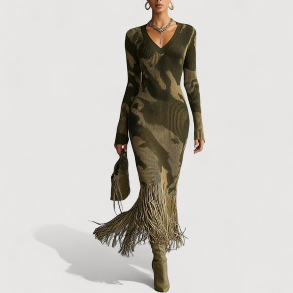 TALINA | Nowoczesna Sukienka Prążkowana