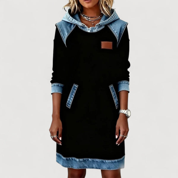 WERENA | Miejska Sukienka z Kapturem